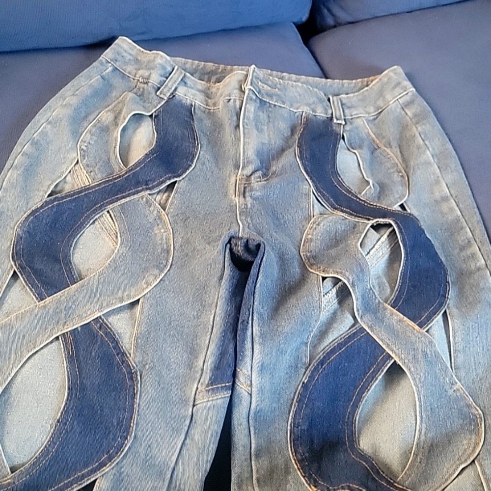 Denim jeans Large (8-10) no stretch